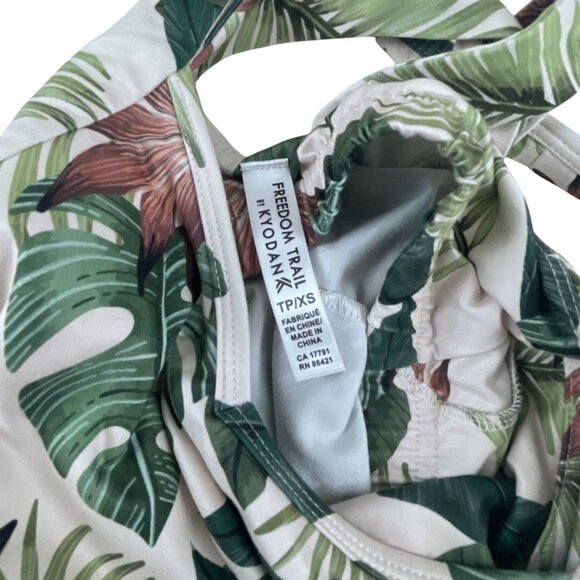 Freedom Trail by Kyodan Strappy Cross Back Tropical Print Dress XS Summer Resort - Picture 5 of 6